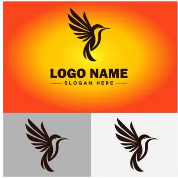 Hummingbird logo vector art icon graphics for company brand business icon h.. Stock Illustration