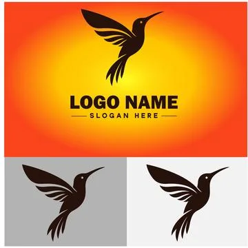 Hummingbird logo vector art icon graphics for company brand business icon h.. Stock Illustration
