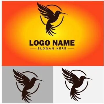 Hummingbird logo vector art icon graphics for company brand business icon h.. Stock Illustration