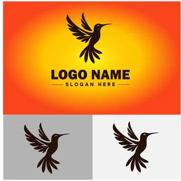 Hummingbird logo vector art icon graphics for company brand business icon h.. Stock Illustration