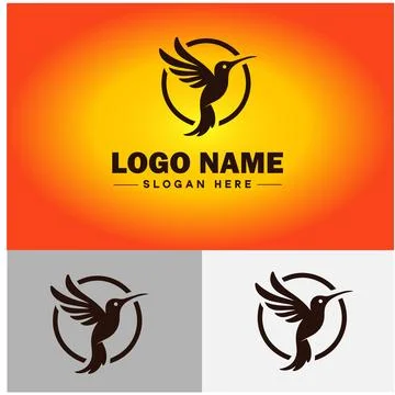 Hummingbird logo vector art icon graphics for company brand business icon h.. Stock Illustration