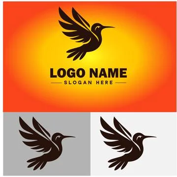 Hummingbird logo vector art icon graphics for company brand business icon h.. Stock Illustration