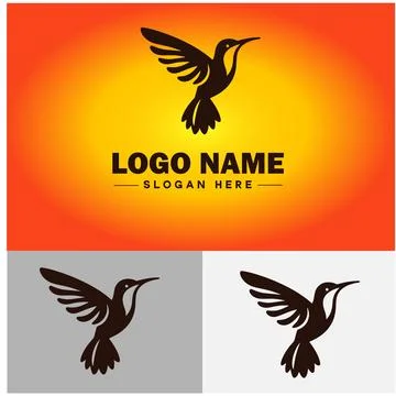Hummingbird logo vector art icon graphics for company brand business icon h.. Stock Illustration