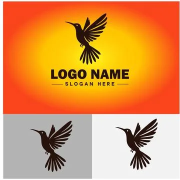 Hummingbird logo vector art icon graphics for company brand business icon h.. Stock Illustration
