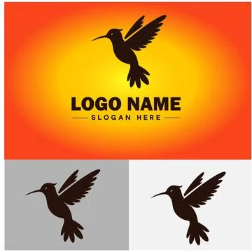 Hummingbird logo vector art icon graphics for company brand business icon h.. Stock Illustration