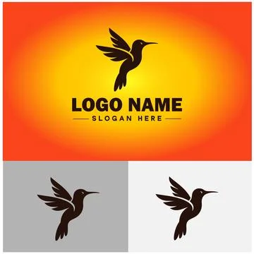 Hummingbird logo vector art icon graphics for company brand business icon h.. Stock Illustration