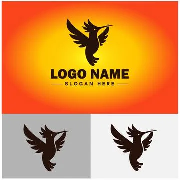 Hummingbird logo vector art icon graphics for company brand business icon h.. Stock Illustration