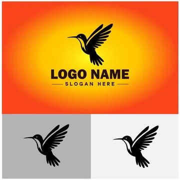 Hummingbird logo vector art icon graphics for company brand business icon h.. Stock Illustration