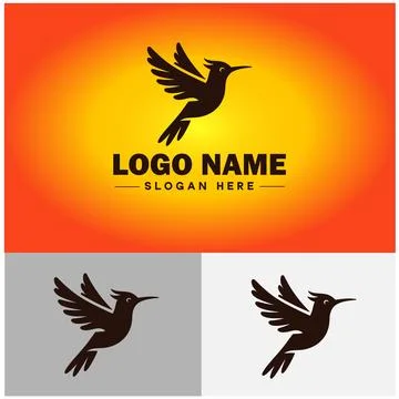 Hummingbird logo vector art icon graphics for company brand business icon h.. Stock Illustration
