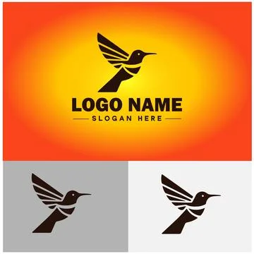 Hummingbird logo vector art icon graphics for company brand business icon h.. Stock Illustration
