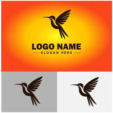 Hummingbird logo vector art icon graphics for company brand business icon h.. Stock Illustration