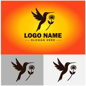 Hummingbird logo vector art icon graphics for company brand business icon h.. Stock Illustration