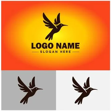 Hummingbird logo vector art icon graphics for company brand business icon h.. Stock Illustration