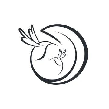 Hummingbird sign Stock Illustration