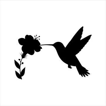 Hummingbird Silhouette Stock Illustration