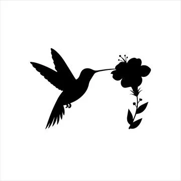Hummingbird Silhouette Stock Illustration