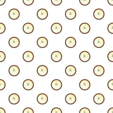 Hummus bowl with mint leaf seamless pattern 스톡 일러스트