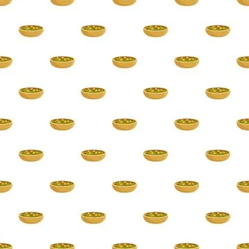 Hummus bowl seamless pattern creating backdrop design 库存插图