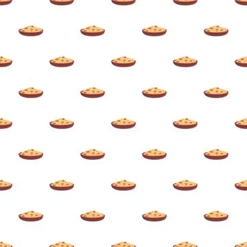 Hummus bowl seamless pattern on white background Illustrazione stock