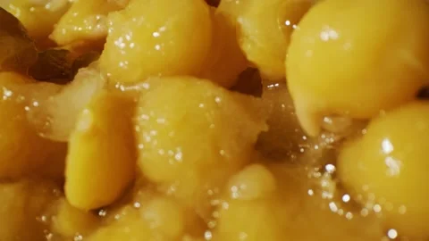 Hummus  Chickpeas macro shot Stock Footage 143640279