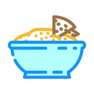 Hummus condiment color icon vector illustration Stock Illustration