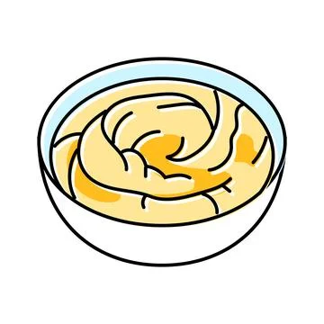 Hummus condiment color icon vector illustration Stock Illustration