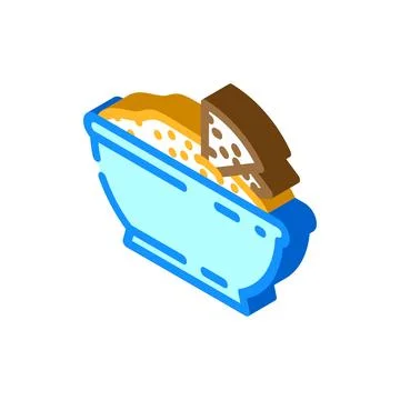 Hummus condiment isometric icon vector illustration Stock Illustration