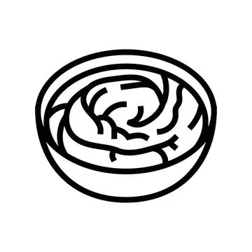 Hummus condiment line icon vector illustration Stock Illustration