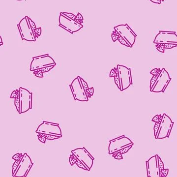 Hummus condiment line vector seamless pattern Stock Illustration