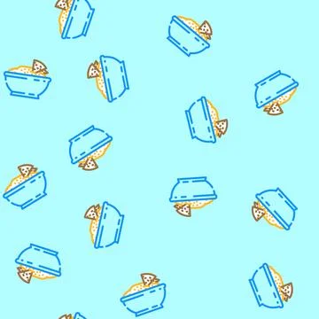 Hummus condiment vector seamless pattern Stock Illustration
