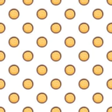 Hummus dip bowls creating a seamless pattern design Stock Illustration