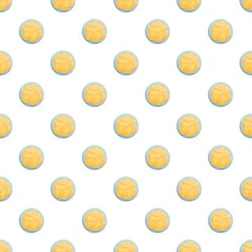 Hummus dip bowls seamless pattern background Stock Illustration