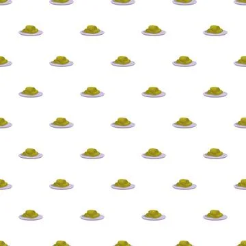 Hummus dip portions repeating pattern background design イラスト素材
