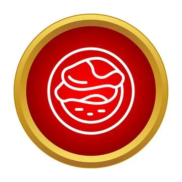 Hummus dip serving in a bowl icon Stock Illustration