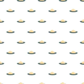 Hummus dip serving on plate seamless pattern Stock Illustration