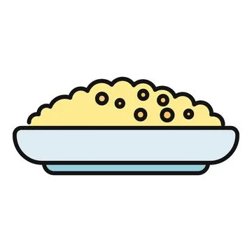 Hummus flat icon design concept vector Stock Illustration