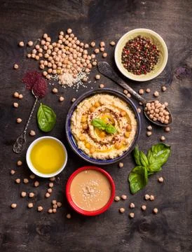 Hummus ingredients Foto stock