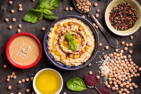 Hummus ingredients Stock-Fotos