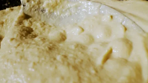 Hummus macro shot Stock Footage 143630210