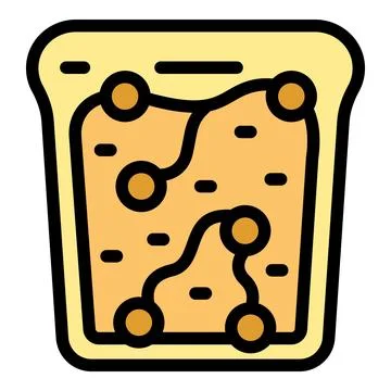 Hummus sandwich icon vector flat Stock Illustration