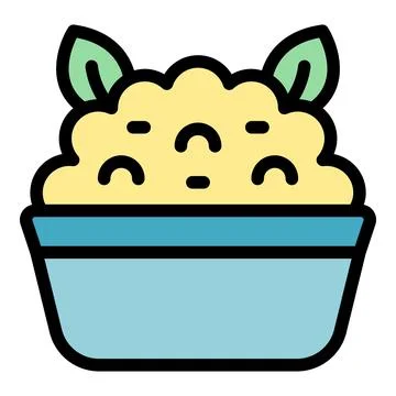 Hummus sauce icon vector flat Stock Illustration