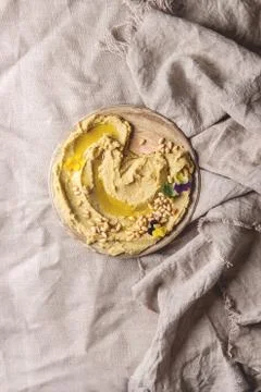 Hummus spread with nuts Foto stock