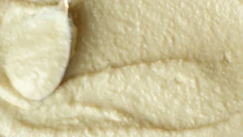 Hummus texture background for food menu with copy space. Stock Footage 330964707