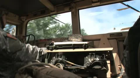 Hummvee driving 5PR Stock Footage 11317243