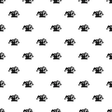 Humor hat bell pattern seamless Stock Illustration