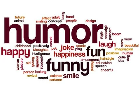 Humor word cloud Stock Illustration