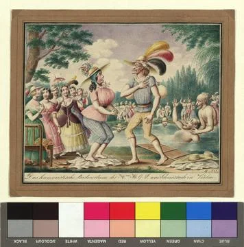 The humorous bathing code of Mr. M. G. S. Am Schwimmeich in Vöslau. . Joha.. Stock Photos