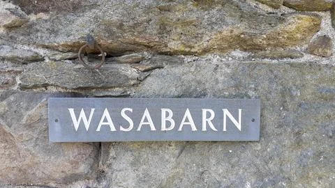 A humorous house name on a barn conversion in Glenridding, Lake District, UK. Foto stock