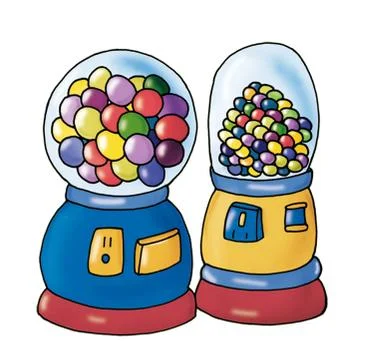 Humorous mascots buttons for the web, a candy dispenser Stock Illustration