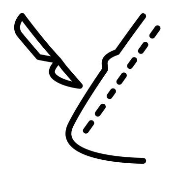 Hump nose surgery Stock Illustration